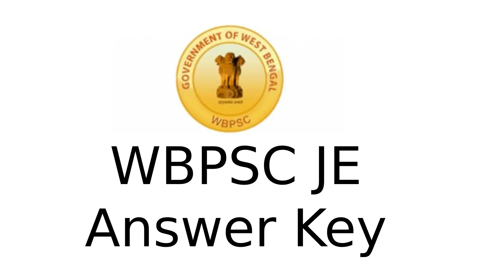 WBPSC JE Answer Key 2023